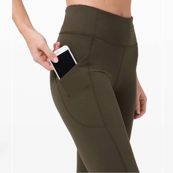 Lululemon Invigorate High Rise Tight 25" Dark Olive Size 4 Everlux - Picture 3 of 10